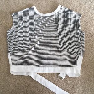 Black and white striped top